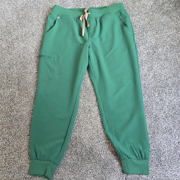 FIGS Zamora Scrub Jogger Pants Hunter Green Large Petite Nwt - Picture 1 of 6